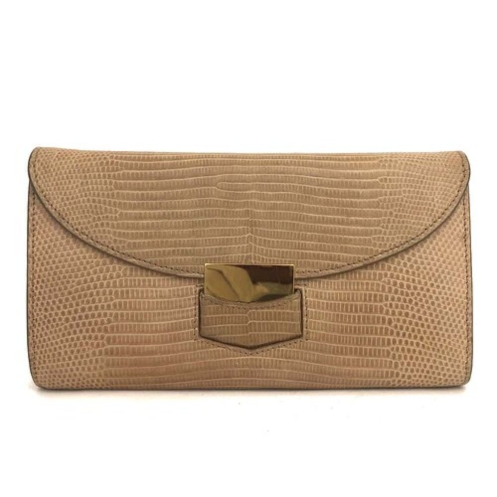 CELINE Trotter Large Leather Long Bifold Wallet Beige/7BJ0358 - Picture 1 of 1